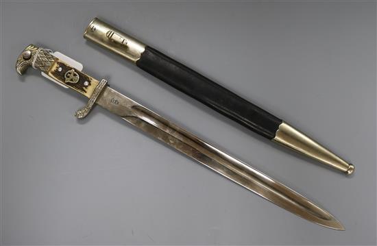 A German bayonet with makers mark length 49cm